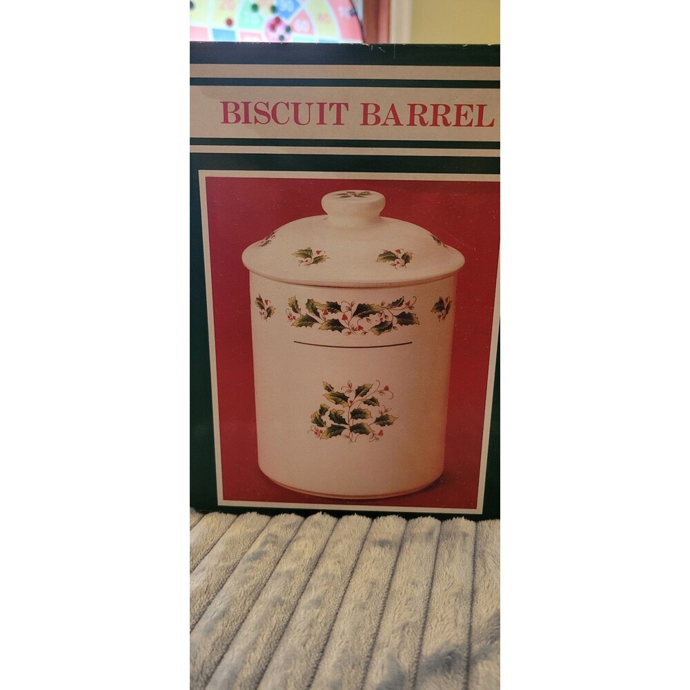 Vintage Earthen Ware Biscuit Barrel